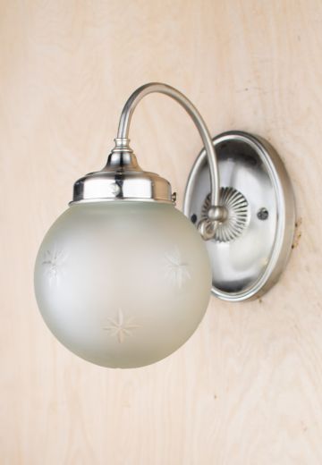 Single Curved Arm Nickel Wall Sconce