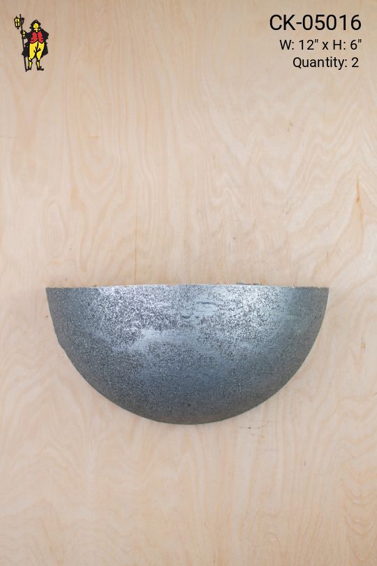 Silver Half Moon Wall Sconce