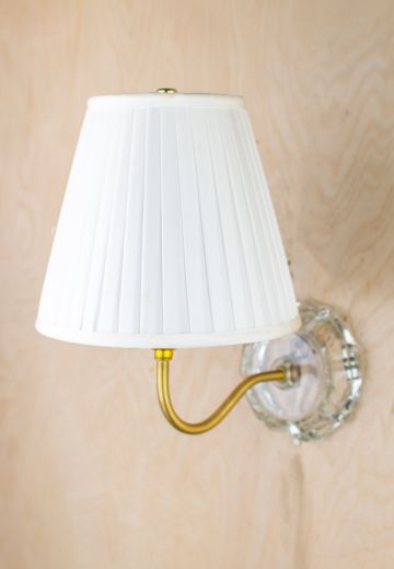 Crystal Backplate Single Curved Arm Wall Sconce