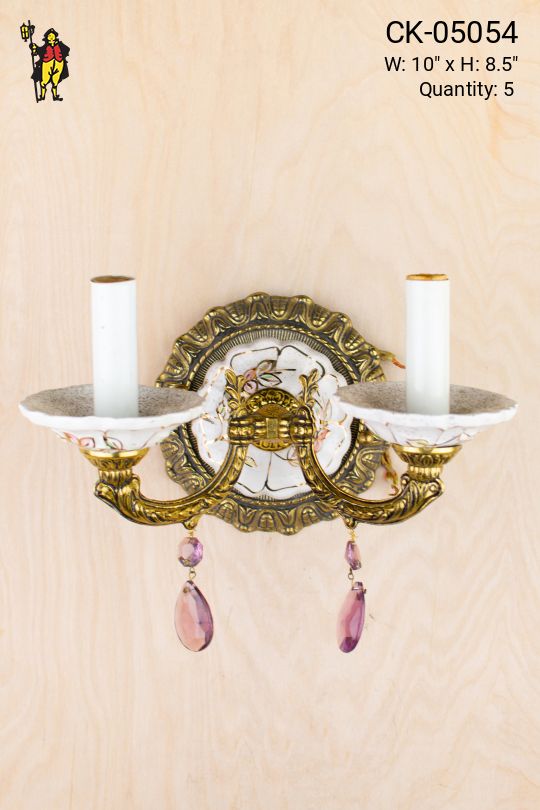 Capodimonte Two Candle Wall Sconce