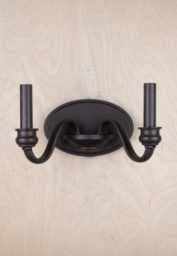 Modern Two Candle Bronze Wall Sconce