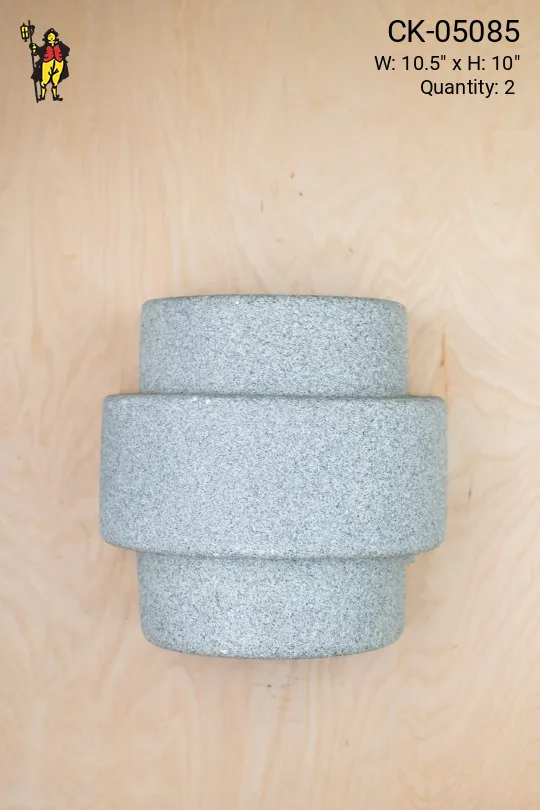 Textured Rounded Gray Wall Sconce