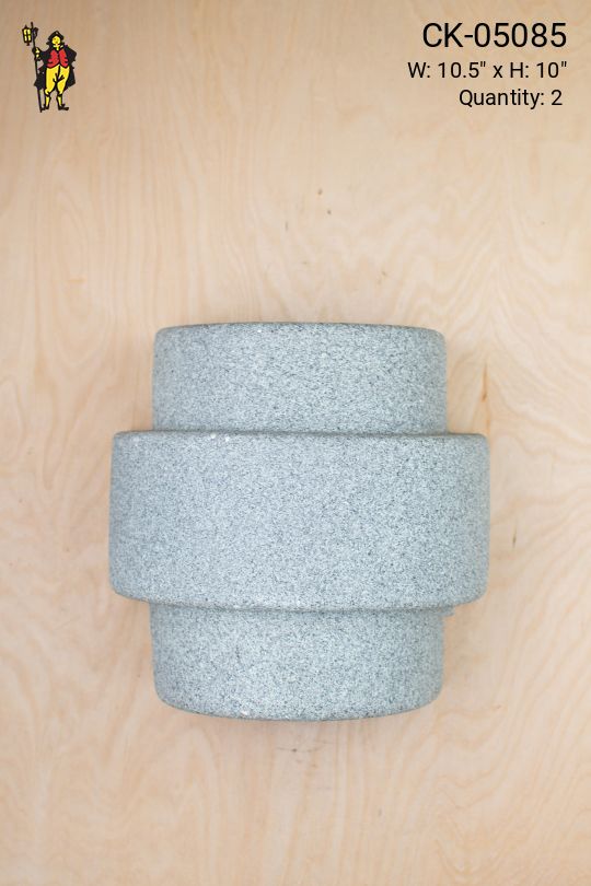 Textured Rounded Gray Wall Sconce