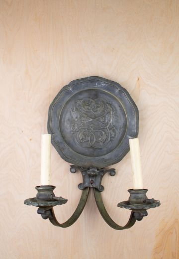 Gothic Two Candle Wall Sconce