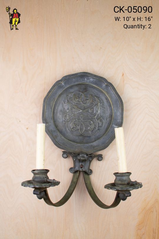 Gothic Two Candle Wall Sconce