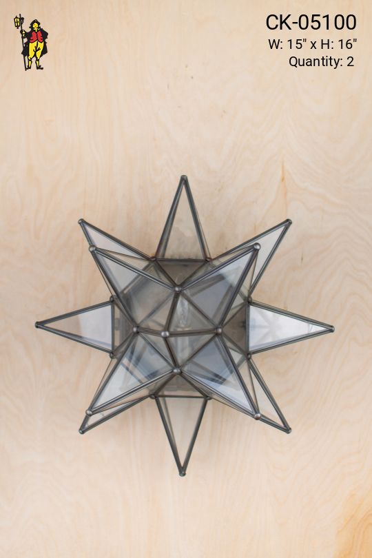 Star Shaped Glass Wall Sconce