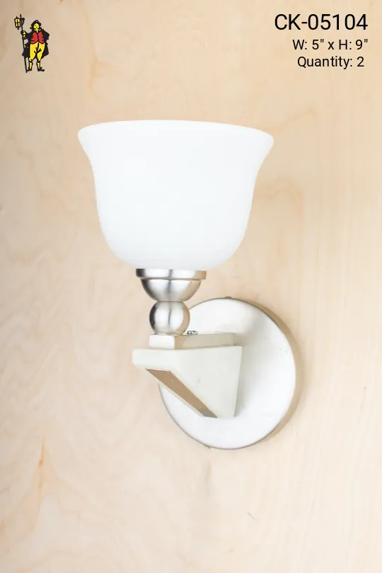 Single Light Polished Nickel Modern Wall Sconce