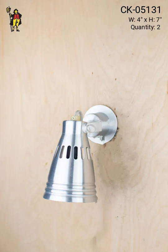 Pierced Polished Silver Spotlight Wall Sconce