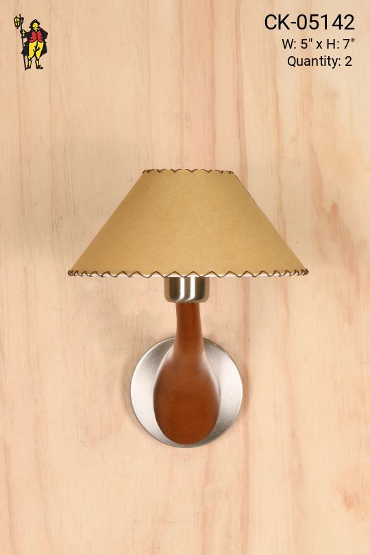 Single Wooden Finished Modern Wall Sconce