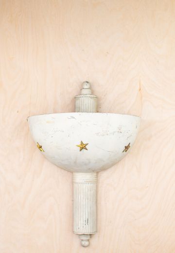 Ceramic Bowl 10" Wall Sconce w/Stars