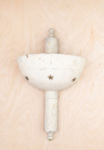 Ceramic Bowl 8" Wall Sconce w/Stars