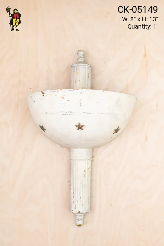 Ceramic Bowl 8" Wall Sconce w/Stars