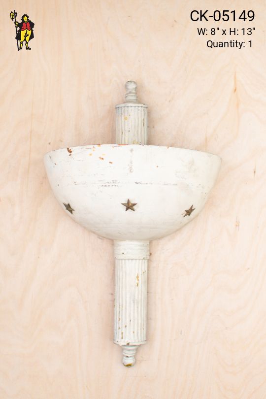 Ceramic Bowl 8" Wall Sconce w/Stars
