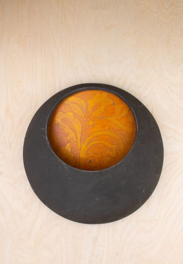 Ceramic Black Pocket Sconce