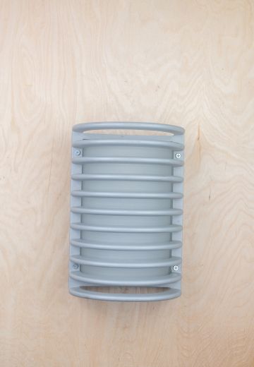 Metal Cage Light w/Frosted Glass Shade