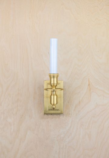 Single Candle Brass Wall Sconce