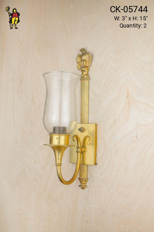 One Light Wall Sconce w/Etched Glass Hurricane Shade (Not Exact Match)