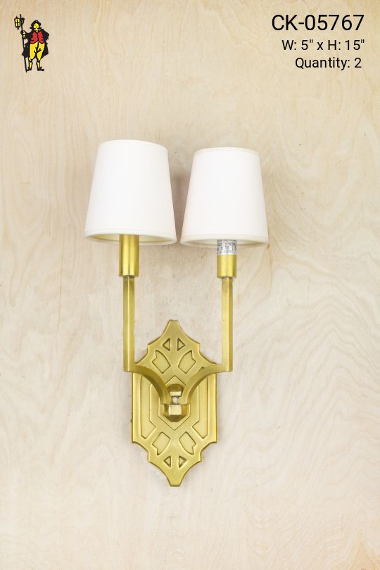 Contemporary Two Candle Wall Sconce