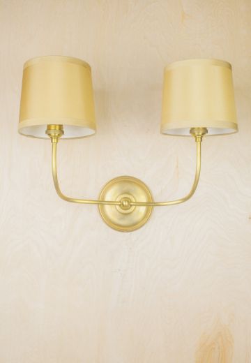 Two Curved Arm Contemporary Wall Sconce