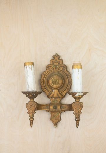 Gothic Two Candle Wall Sconce