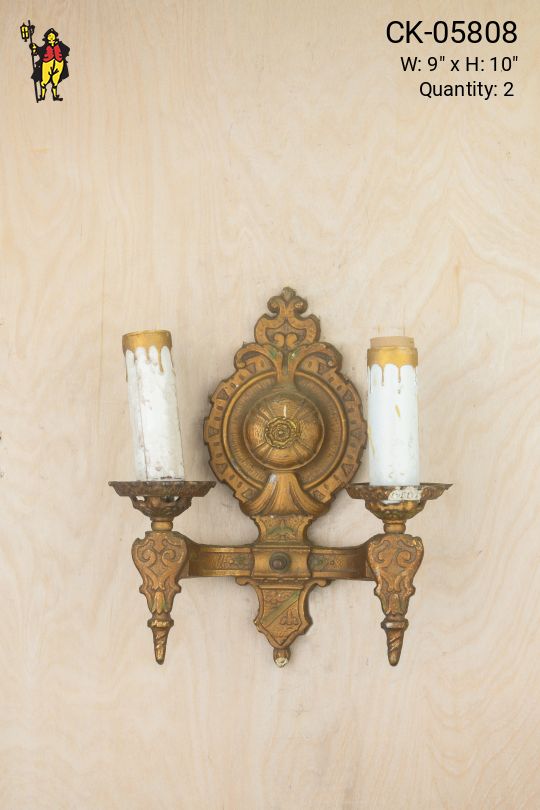 Gothic Two Candle Wall Sconce