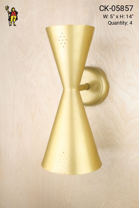 Peirced Two Light Brass Wall Sconce