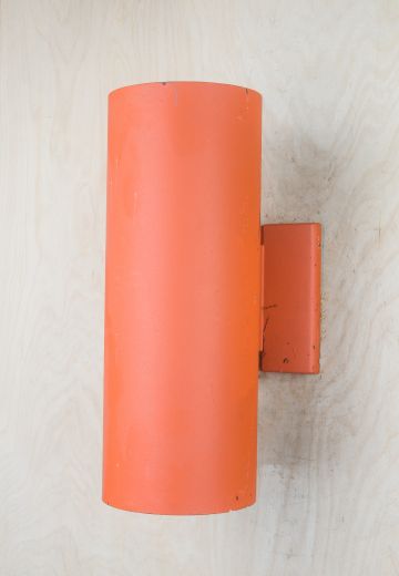 Orange Two Light Can Wall Sconce