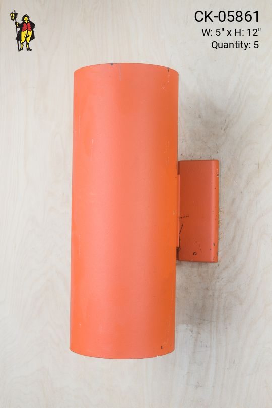 Orange Two Light Can Wall Sconce