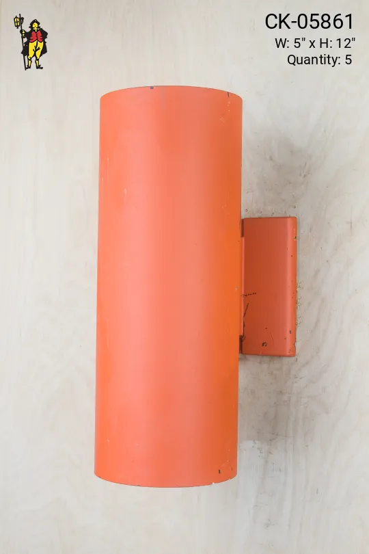 Orange Two Light Can Wall Sconce