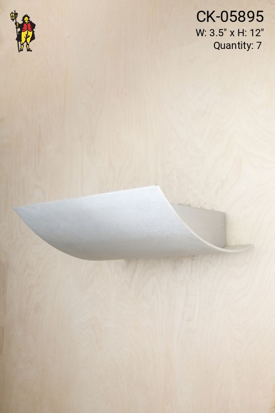 Nickel Curved Reflector Wall Sconce