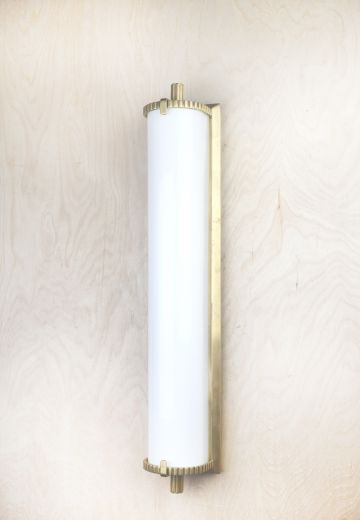 21" Brass & Glass Wall Sconce