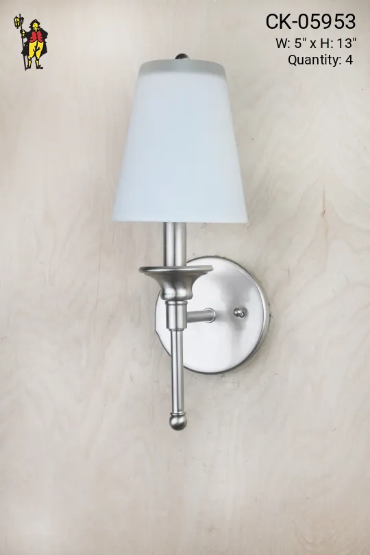Modern Nickel Single Candle Wall Sconce