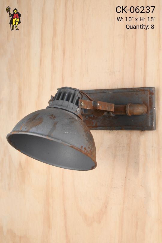 Adjustable Distressed Spotlight Wall Sconce