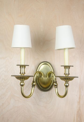 Brass Two Candle Wall Sconce