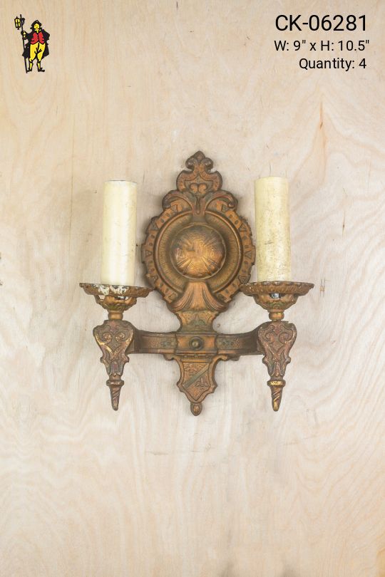 Two Candle Distressed Wall Sconce