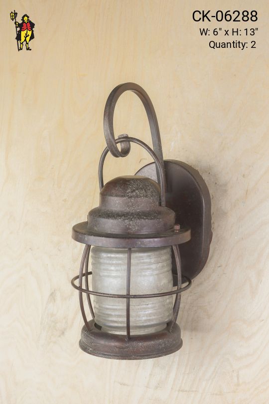 Bronze Lantern Wall Sconce