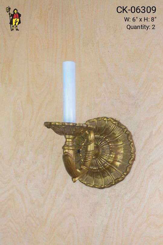 Single Candle Art Deco Wall Sconce