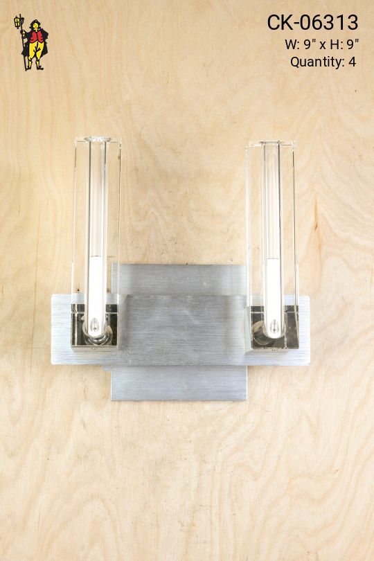 Chrome & Glass Contemporary Wall Sconce