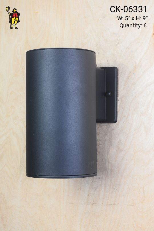 Contemporary Black Cylinder Downlight Sconces
