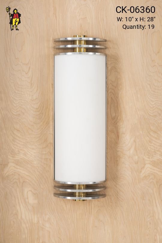 Curved Glass & Nickel Wall Sconce