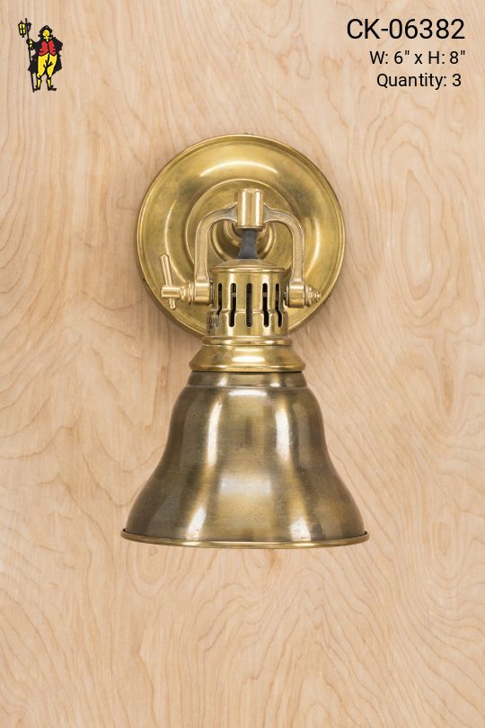 Brass Spotlight Wall Sconce