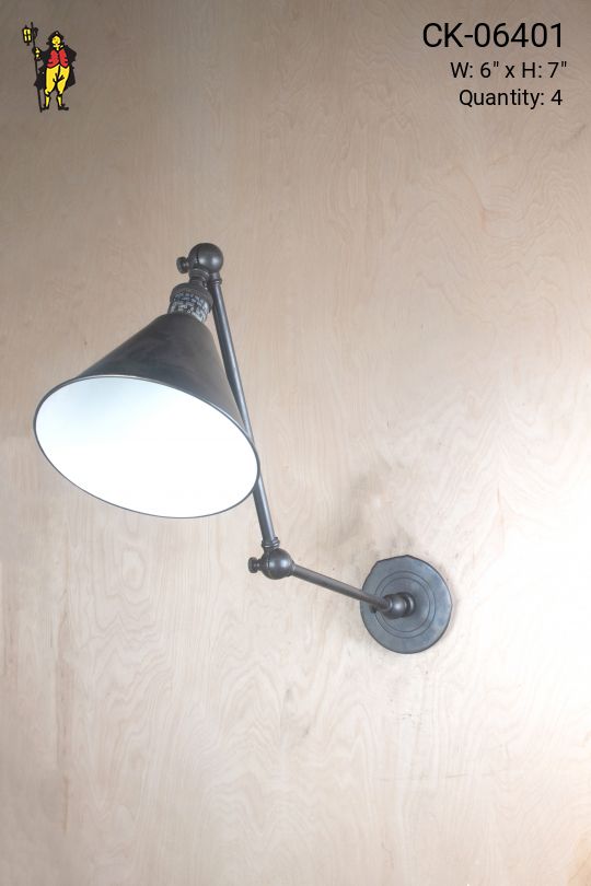 Black Adjustable Spotlight Wall Sconce