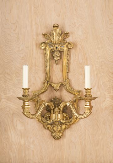 Ornate Two Candle Wall Sconce