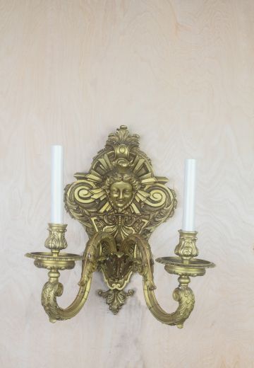 Art Deco Brass Wall Sconce