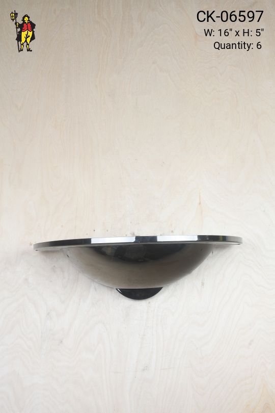 Halogen Chrome Bowl Wall Sconce