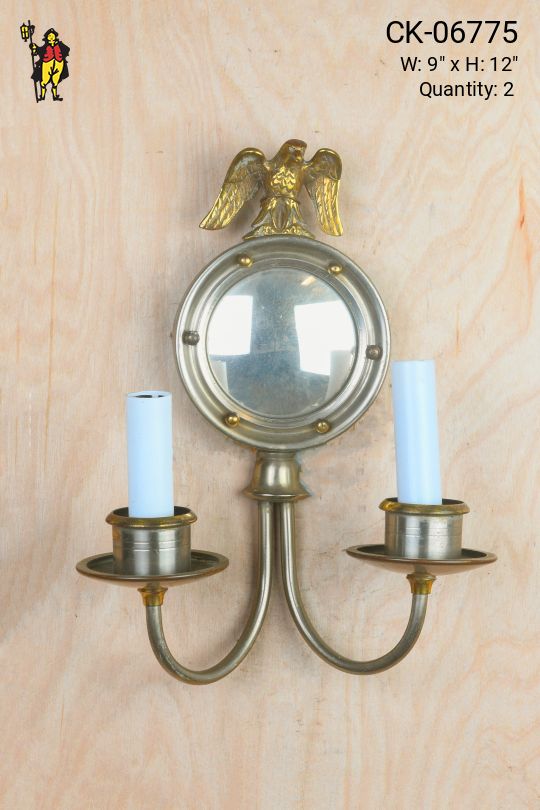 Two Candle Eagle Wall Sconce