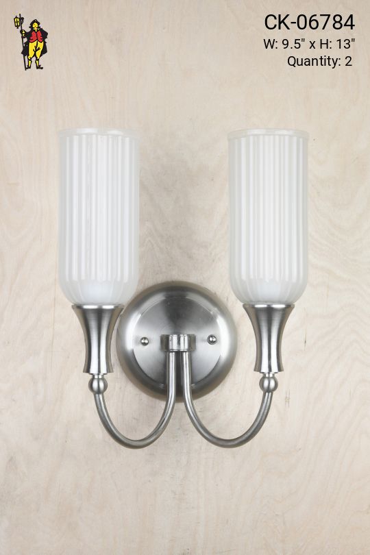 Mid Century Modern Nickel Wall Sconce