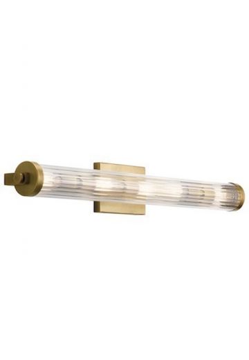 Glass & Brass Modern Wall Sconce