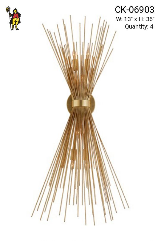 Modern Tall Brass Wall Sconce