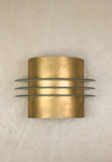 Brass & Glass Post Modern Wall Sconce